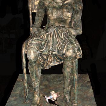 Escultura intitulada "Insoupçonnable" por Acuti, Obras de arte originais, Madeira
