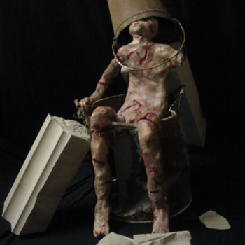 Sculpture intitulée "Le soldat" par Acuti, Œuvre d'art originale, Métaux