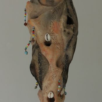 Sculpture intitulée "Bébé chrysalide" par Adaem, Œuvre d'art originale, Argile