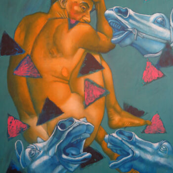 Картина под названием "Equidermis XXII" - Adalberto Miguez, Подлинное произведение искусства, Масло