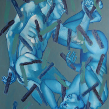 Картина под названием "DISJONCTION X" - Adalberto Miguez, Подлинное произведение искусства, Масло