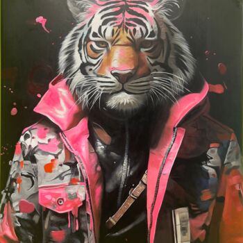 Painting titled ""Instinct of Color"" by Adam Laabs, Original Artwork, Acrylic Mounted on Wood Stretcher frame