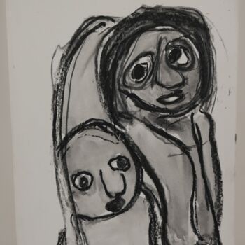 绘画 标题为“couple” 由Adam Nidzgorski, 原创艺术品, 水粉 安装在纸板上