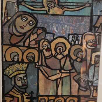 Collages intitulée "Apôtres" par Adam Nidzgorski, Œuvre d'art originale, Collages Monté sur Carton