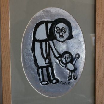 Gravures & estampes intitulée "Mon petit" par Adam Nidzgorski, Œuvre d'art originale, Embossage Monté sur Carton
