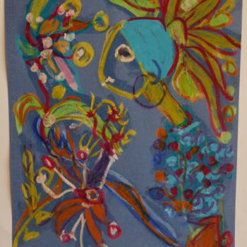 绘画 标题为“L'Antillaise” 由Adam Nidzgorski, 原创艺术品, 水粉 安装在纸板上