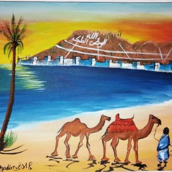 Schilderij getiteld "Agadir" door Ismail Mchich, Origineel Kunstwerk, Acryl