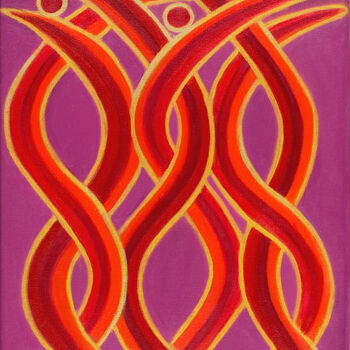 Картина под названием "celestial-fire" - Adamantini, Подлинное произведение искусства, Масло