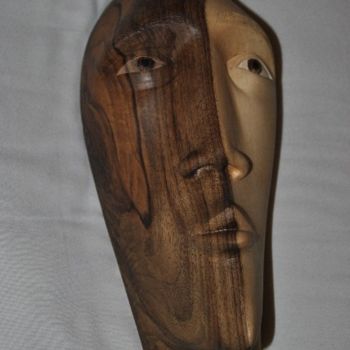 Sculpture intitulée "Le due facce" par Adam Posch, Œuvre d'art originale, Bois