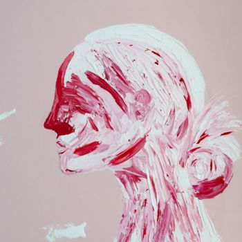 Painting titled "PINK SKIN" by Adam Spinosa, Original Artwork, Acrylic
