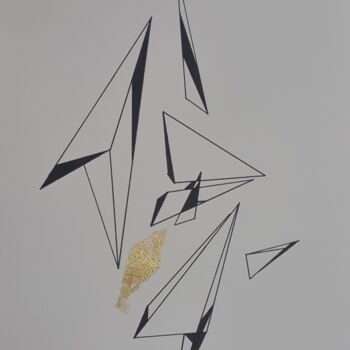 Zeichnungen mit dem Titel "Chanvre" von Adam Spinosa, Original-Kunstwerk, Gel Stift