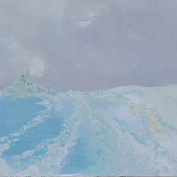 Peinture intitulée "Ørnes, hiver glacial" par Adam Spinosa, Œuvre d'art originale, Huile