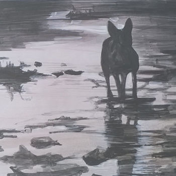 Peinture intitulée "Stalker" par Adaruna, Œuvre d'art originale, Acrylique