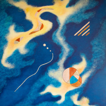 Peinture intitulée "espace - 3 -" par Agnès De Balme, Œuvre d'art originale, Acrylique Monté sur Châssis en bois