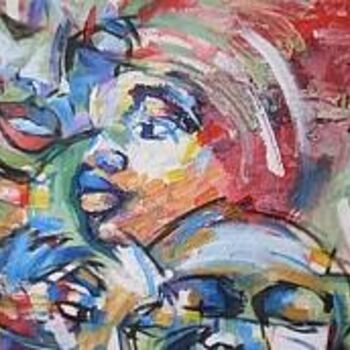 Painting titled "faces-benedict-aded…" by Benedict Adedipe, Original Artwork