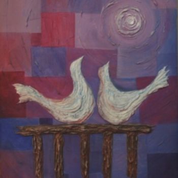 Peinture intitulée "Paryer for Peace" par Adel Al-Abbasi, Œuvre d'art originale, Huile