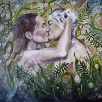 Картина под названием "Jungle fever - oil…" - Adelacreative, Подлинное произведение искусства, Масло
