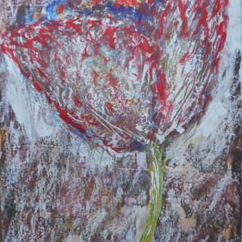 Painting titled "COQUELICOT I" by Adèle Fontran, Original Artwork, Acrylic