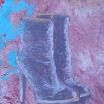 Pintura intitulada "Boots 3" por Adèle Fontran, Obras de arte originais, Acrílico
