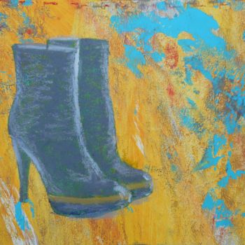 Painting titled "Boots 2" by Adèle Fontran, Original Artwork, Acrylic