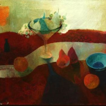 Malerei mit dem Titel "ваза с фруктами" von Adel, Original-Kunstwerk, Öl