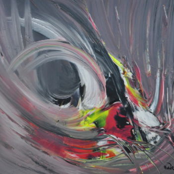 Peinture intitulée "L'arc en ciel sur l…" par Adelia Martins, Œuvre d'art originale, Acrylique Monté sur Châssis en bois