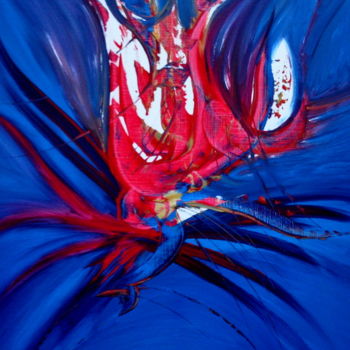 Картина под названием "Toi, ma lumière" - Adelia Martins, Подлинное произведение искусства, Акрил Установлен на Деревянная р…