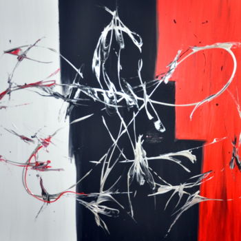 Pittura intitolato "L'envol d'un cavali…" da Adelia Martins, Opera d'arte originale, Olio