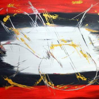 Schilderij getiteld "Voltige d'or" door Adelia Martins, Origineel Kunstwerk, Olie