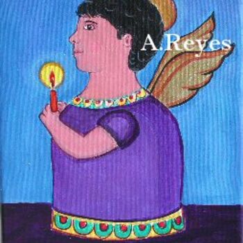 Peinture intitulée "Angelito" par Adelina Reyes, Œuvre d'art originale