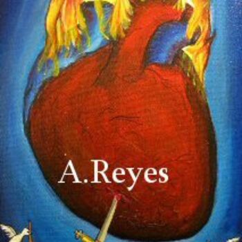 Peinture intitulée "Mi corazόn herido" par Adelina Reyes, Œuvre d'art originale