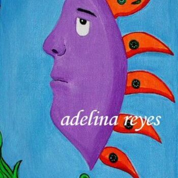 Pittura intitolato "Flotando" da Adelina Reyes, Opera d'arte originale