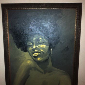 Painting titled "introspection 1" by Aderemai, Original Artwork, Acrylic