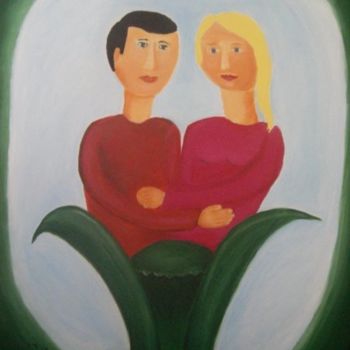 Ζωγραφική με τίτλο "Spring Love - full…" από Adi Lev, Αυθεντικά έργα τέχνης