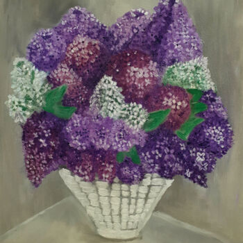 Peinture intitulée "Lilacs" par Andjela Dimitrijevic, Œuvre d'art originale, Huile