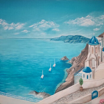Peinture intitulée "Greece" par Andjela Dimitrijevic, Œuvre d'art originale, Huile