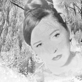 Digitale Kunst mit dem Titel "Sun and frost" von Nailya Adiyatova, Original-Kunstwerk, Fotomontage