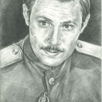 Rysunek zatytułowany „Portrait of Yuri So…” autorstwa Nailya Adiyatova, Oryginalna praca, Ołówek