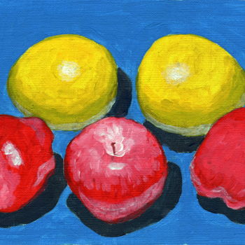 Pintura titulada "Fruits 2" por Billy Pratama Sunarta, Obra de arte original, Acrílico Montado en Bastidor de camilla de mad…
