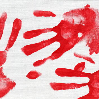 Malarstwo zatytułowany „Hand 2” autorstwa Billy Pratama Sunarta, Oryginalna praca, Akryl Zamontowany na Drewniana rama noszy