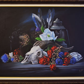 Pintura intitulada "Through the Ghost" por Valerii Meshcheriakov, Obras de arte originais, Óleo