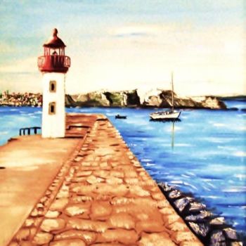 Painting titled "lighthouse" by Admir Silajdzic, Original Artwork