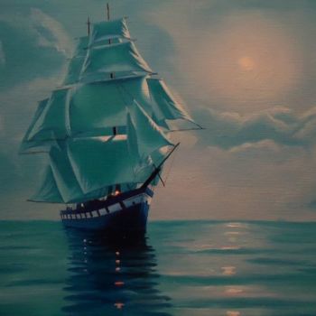 Pittura intitolato "ahoi" da Admir Silajdzic, Opera d'arte originale