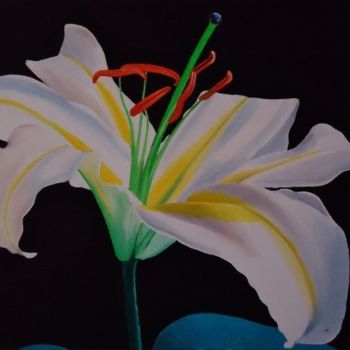 Painting titled "flower" by Admir Silajdzic, Original Artwork, Oil