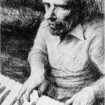 Desenho intitulada "Bukowski" por Sébastien Bocquet, Obras de arte originais, Canetac de aerossol