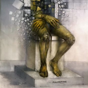 Painting titled "Captive" by Adnan Yahya, Original Artwork, Oil
