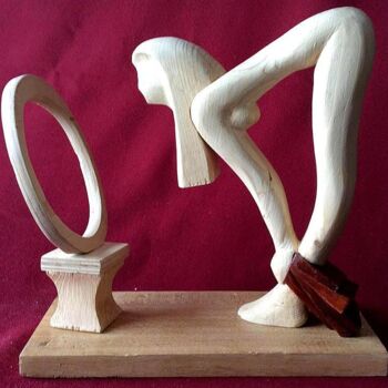 Скульптура под названием "Morning.jpg" - Adolf Neystat, Подлинное произведение искусства, Дерево
