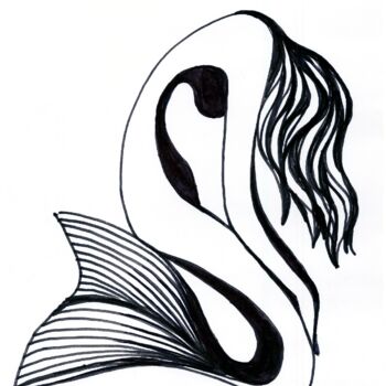 Dessin intitulée "mermaid-2.jpg" par Adolf Neystat, Œuvre d'art originale