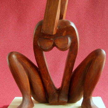 Скульптура под названием "shyness-3.jpg" - Adolf Neystat, Подлинное произведение искусства, Дерево