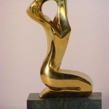 Скульптура под названием "awakening-polished-…" - Adolf Neystat, Подлинное произведение искусства